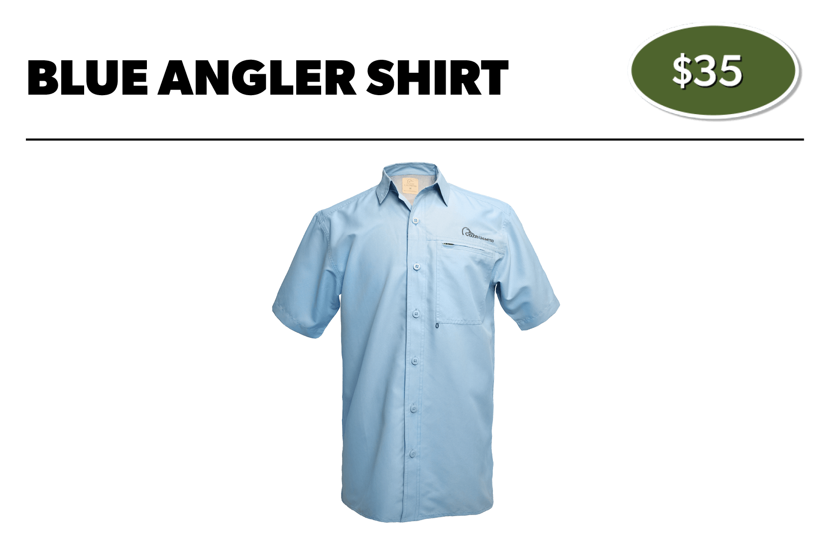blue angler shirt