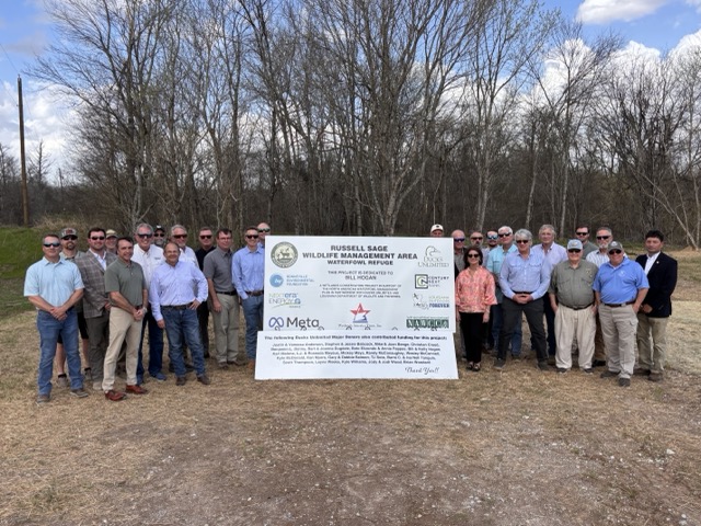 Ducks Unlimited Dedicates Completed Russell Sage WMA Project to Longtime Conservation Leader Bill Hogan