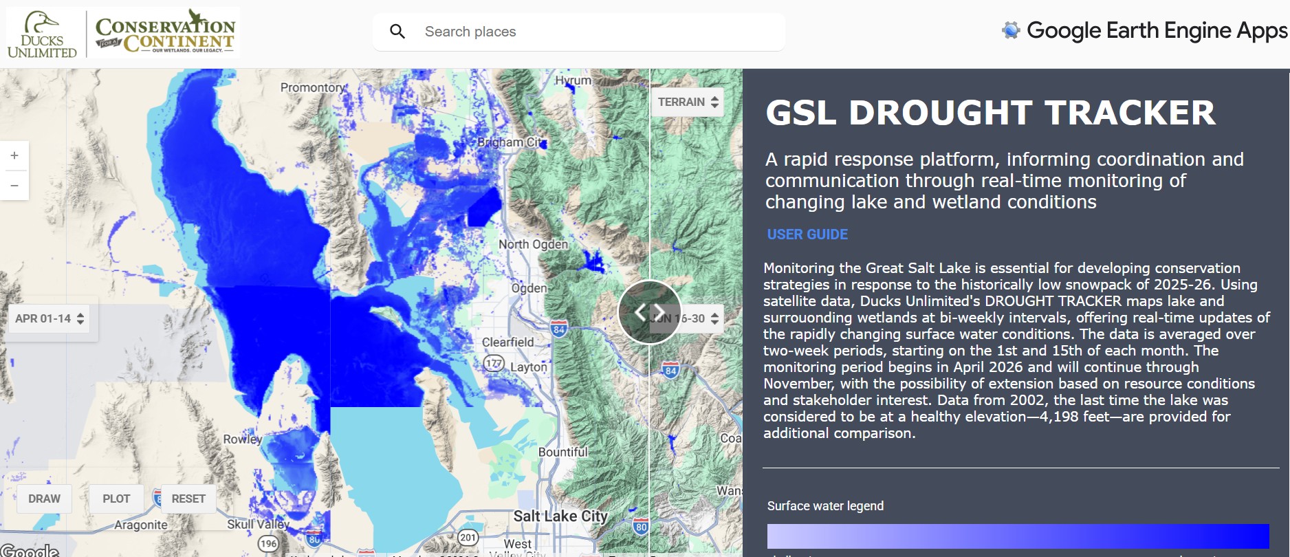Image for Ducks Unlimited Launches First-of-Its-Kind Drought Tracker for Great Salt Lake
