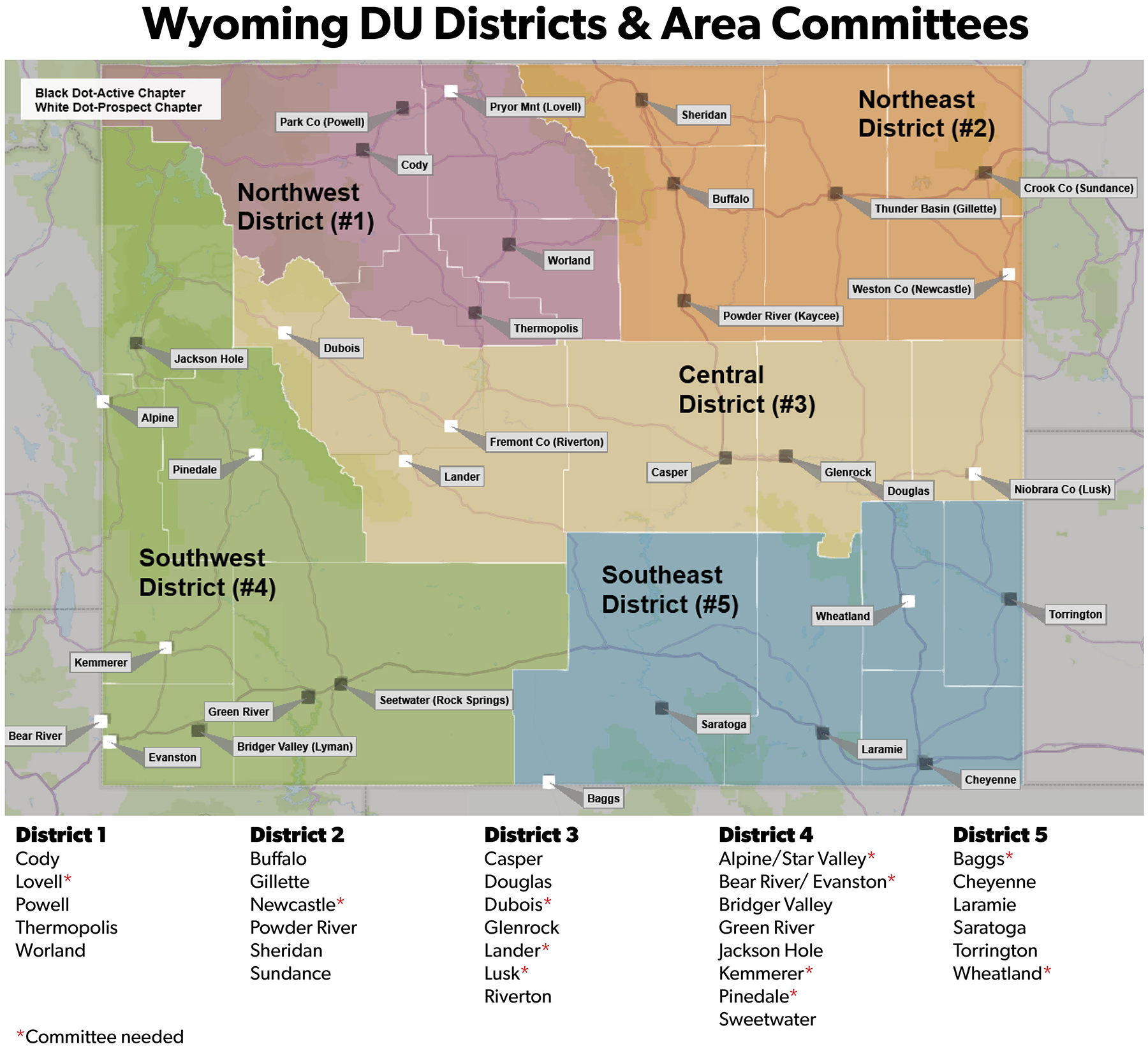 Wyoming DU Organizational Chart