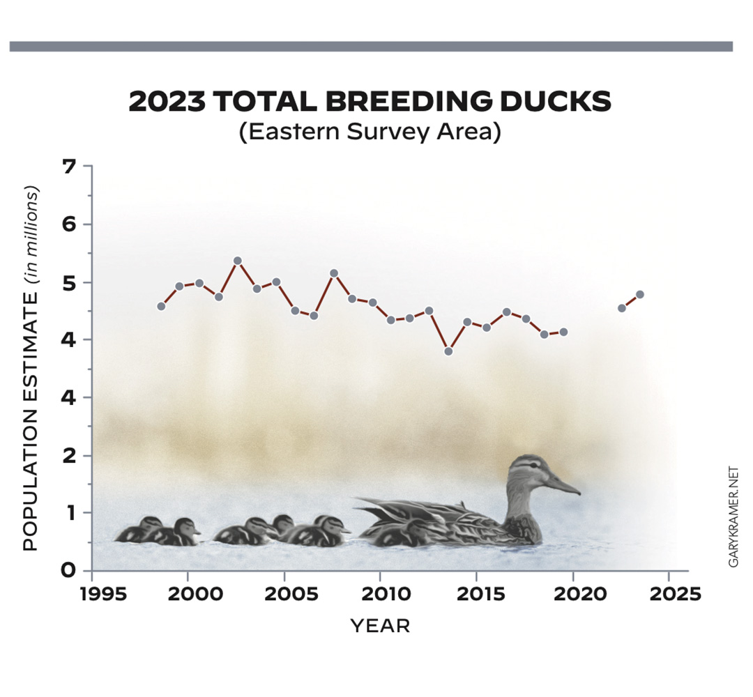 Waterfowl Population Status report: ducks plentiful but trending down