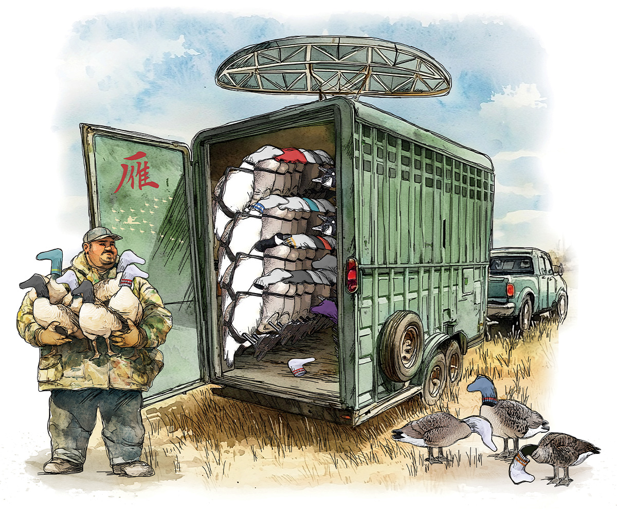 The Goose Super Spreader. Illustration by John Denney