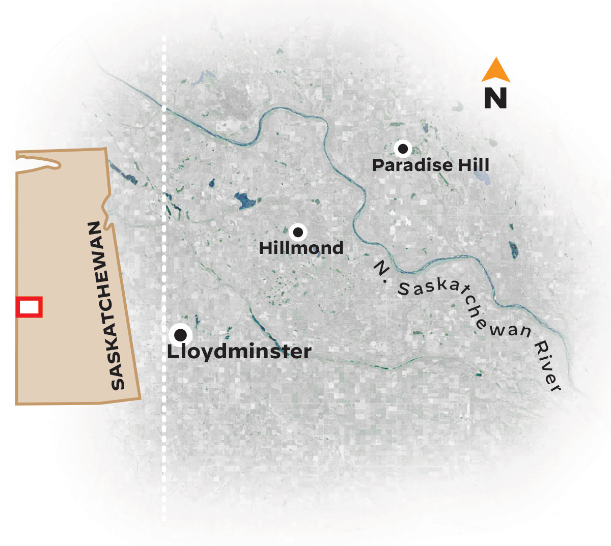 Saskatchewan Skies Illustration and Map