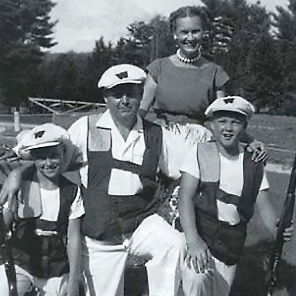 Parsons with his wife and their two sons. Photo courtesy of ShowmanShooter.com