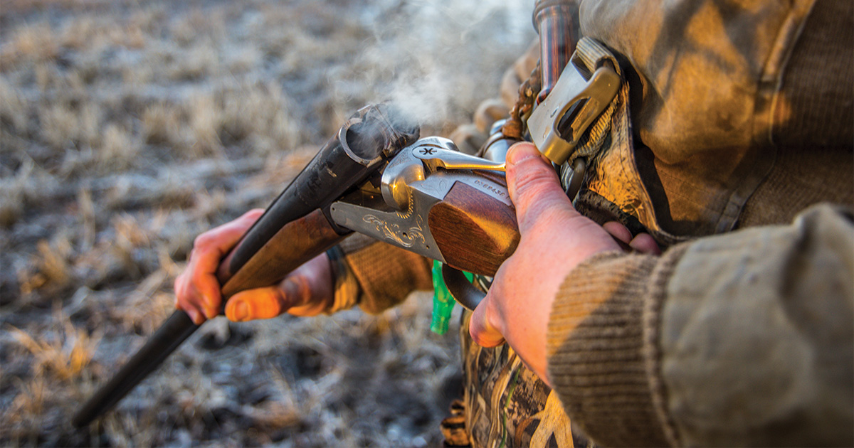 Side-by-side shotgun. Photo by John Hoffman, DU