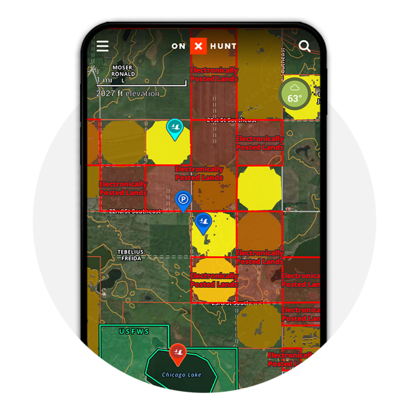 Crap data map for onX Hunt app.