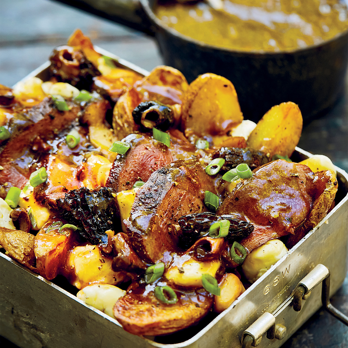 Northern Comfort: Woodland Goose Poutine with Whiskey and Wild Mushroom Gravy