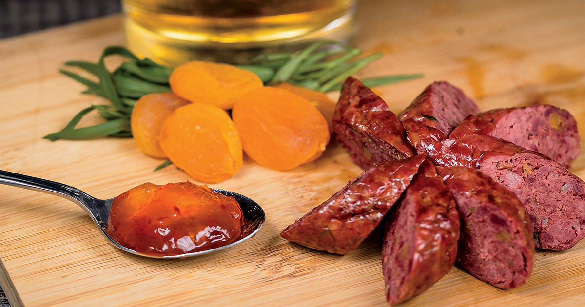 Season’s-End Sausage: Apricot Tarragon Goose Sausage