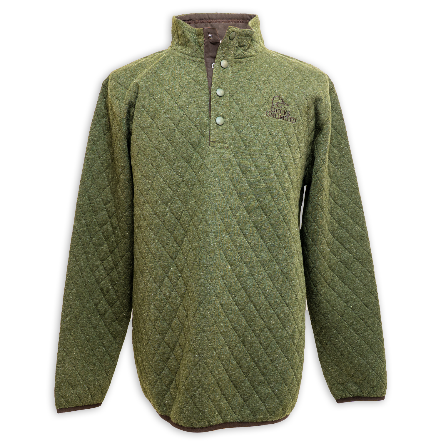 Green Quilted Pullover
