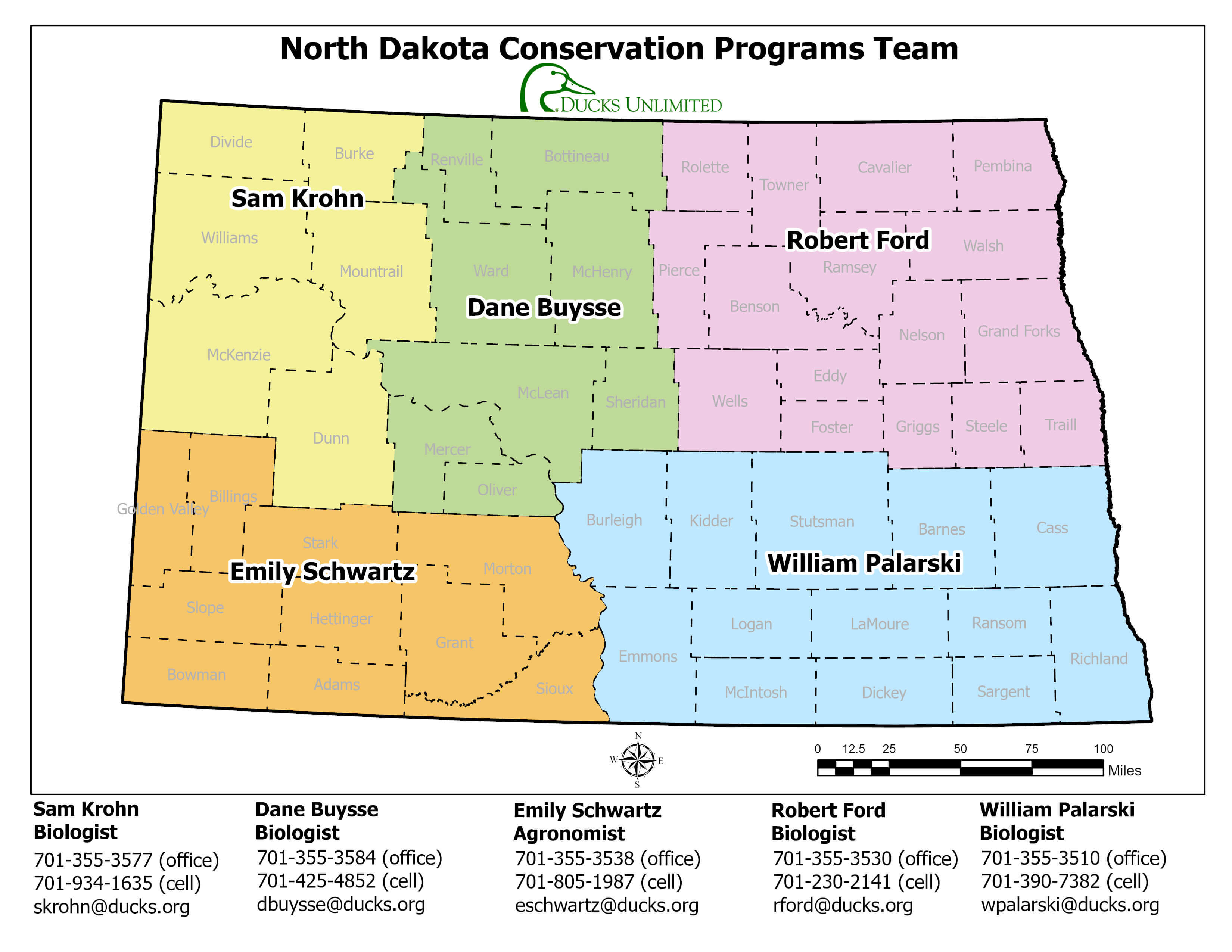 NDDU Conservation Team Contacts