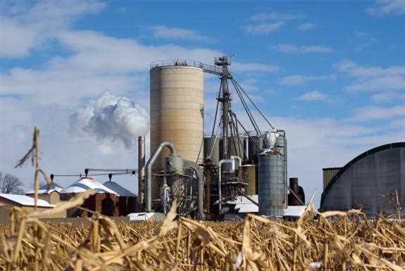 corn silo clouds